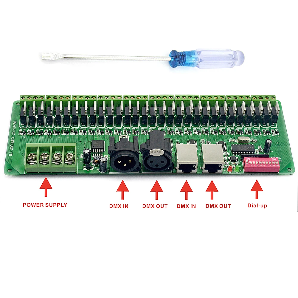 30 каналов Декодер легко DMX RGB светодиодный светильник контроллер голой доски dmx512 Декодер контроллер Диммер 12 в консоль+ USB декодер