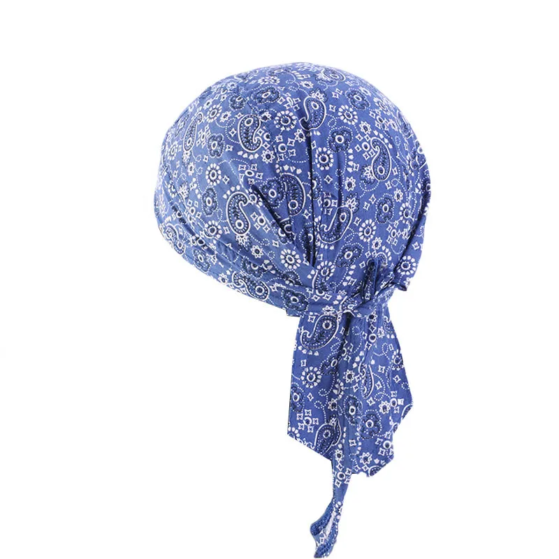 Helisopus новая хлопковая пиратская шляпа хип хоп шапка Durag бандана для мужчин модные