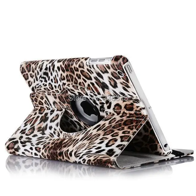

Leopard 360 Degree Rotating Stand Leather Case Book Funda Cover For iPad 2 3 4 For iPad 5 Air For iPad Mini Mini 1 2 3 Coque