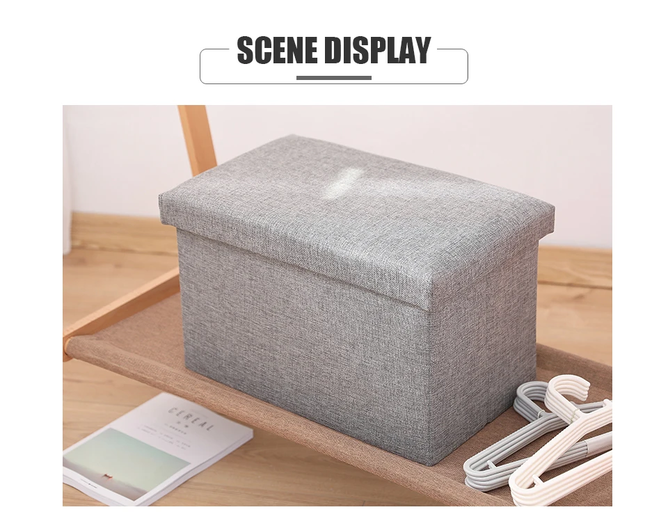 Folding Storage Stool Chairs Fitting Room Stool Multifunctional Chair Storage Box Cloest Tea Table Coffee Table Sofa Stool