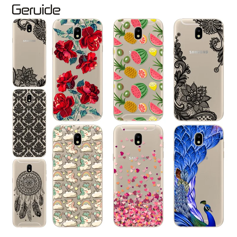 

Geruide For Samsung Galaxy J3 2017 Case Silicon Soft TPU Cover Printed Clear Case For Galaxy J3 2017 SM-J330FN SM-J330N 5.0