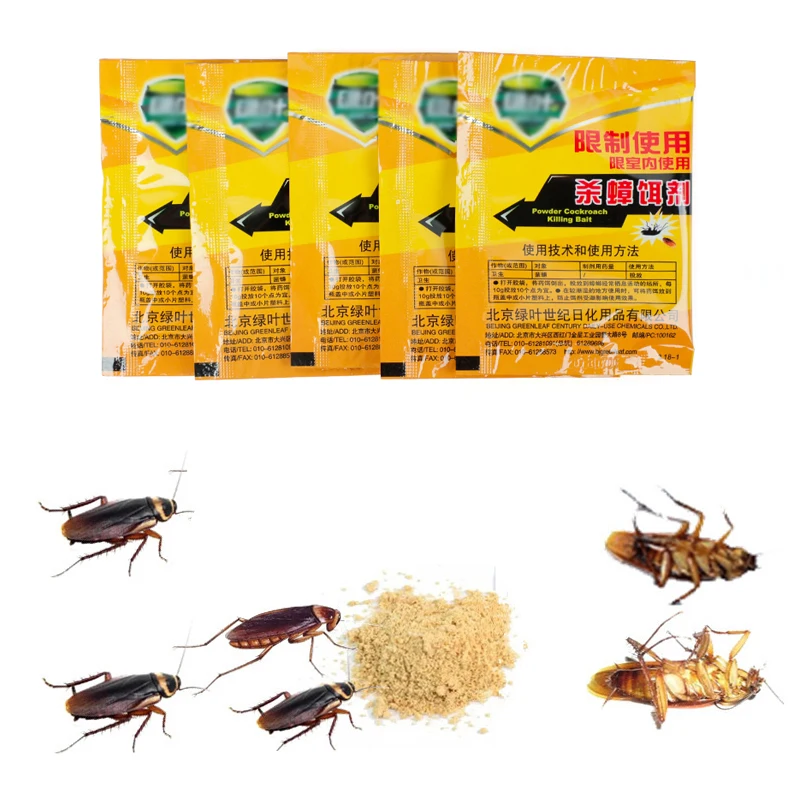 

5 Pcs Kill Roaches Medicine Cockroach Killer Pest Control Cockroach Powder Insect Repellent Poison
