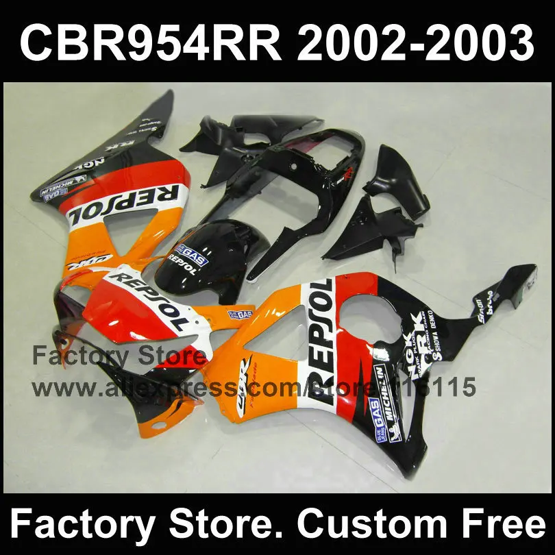 Пластиковые обтекатели для мотоциклов HONDA CBR900RR 2002 2003 fireblade CBR 954 RR 02 03 деталь