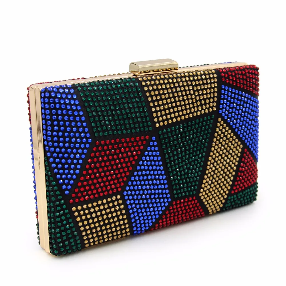 Luxy Moon Color Block Evening Bag Oblique View