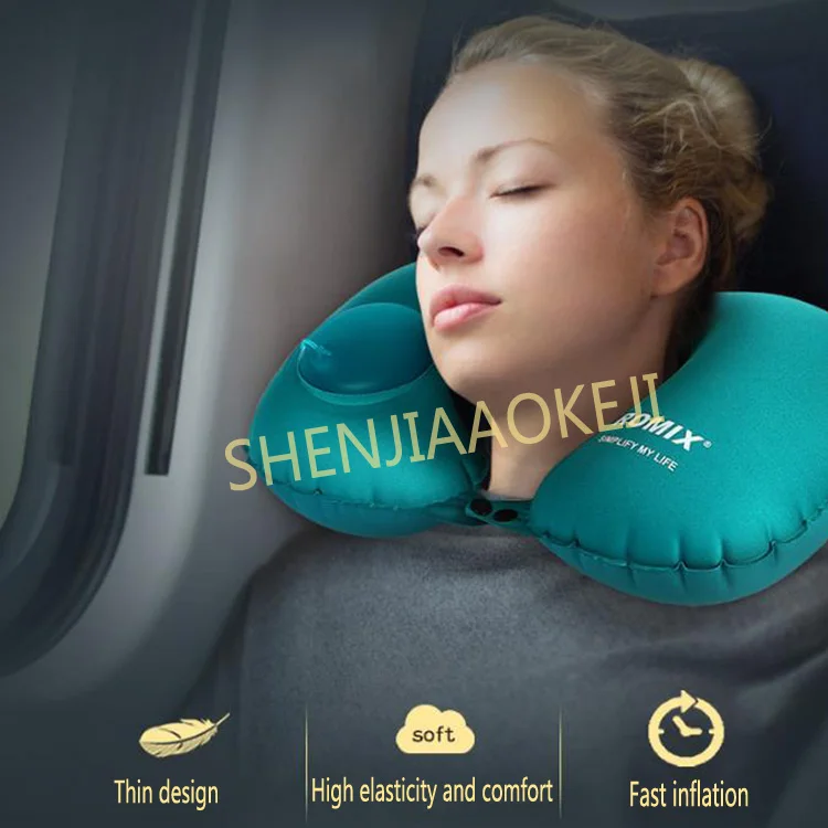 Надувная u-образная подушка для путешествий портативный u-образный надувная подушка высокоскоростная железнодорожная авиационная надувная подушка 1 шт
