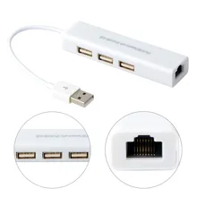 1 шт USB для RJ45 Ethernet сетевой адаптер карта с 3 портами usb-хаб для Macbook ноутбука ПК