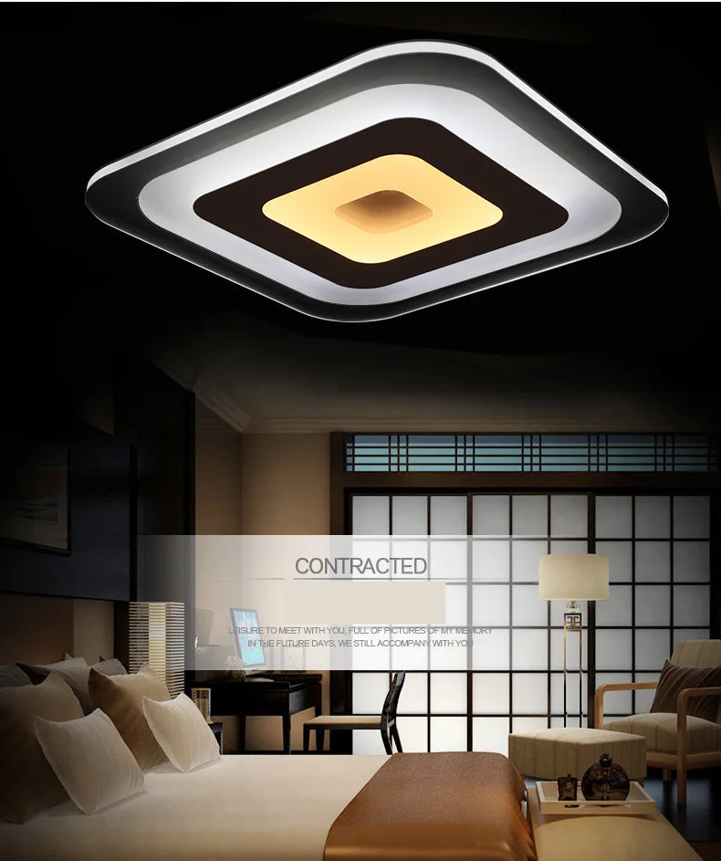 Современные светодиодные потолочные светильники для внутреннего освещения светодиодные плафоны квадратные потолочные светильники приспособление для гостиной спальни Lamparas De Techo