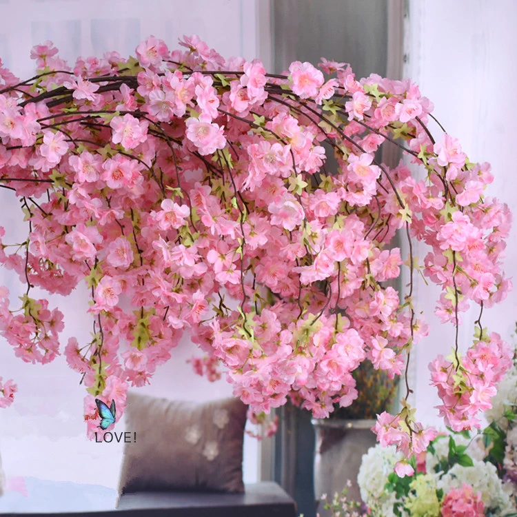 Flor de cerejeira vertical natural de seda de 140cm para a decoração do  casamento diy cerejeiras bouquet de flores artificiais|silk cherry  blossom|cherry blossomflower bouquet - AliExpress