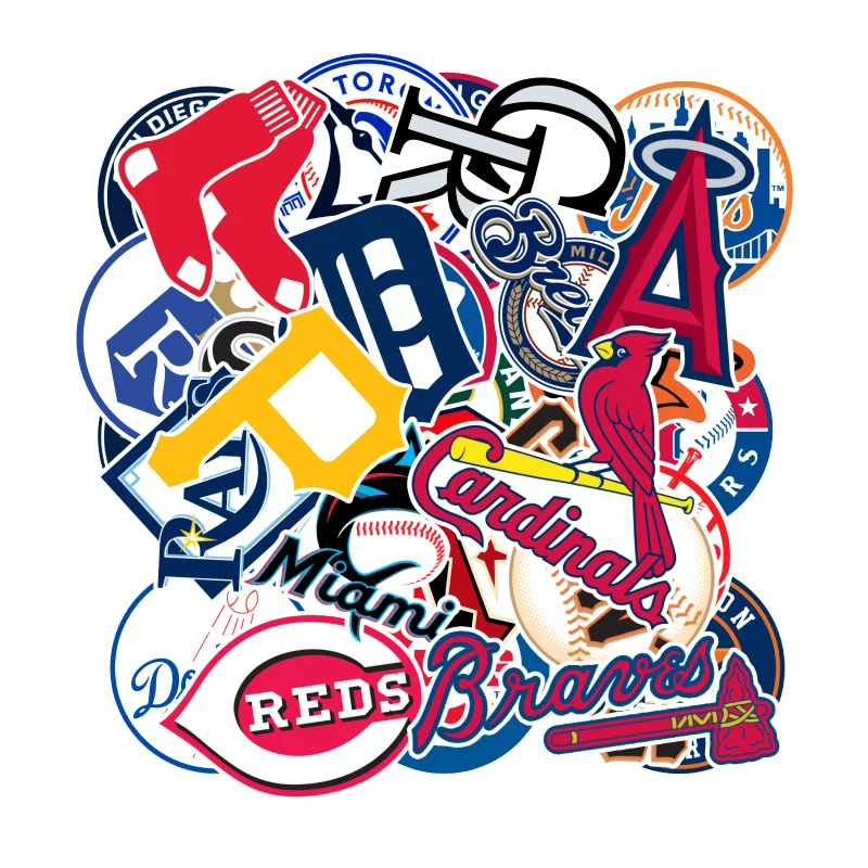 

30 pcs Note Repeat Mixed Baseball Sticker for Suitcase Car Computer Skateboard Refrigerator Waterproof Stickers PVC Sticker