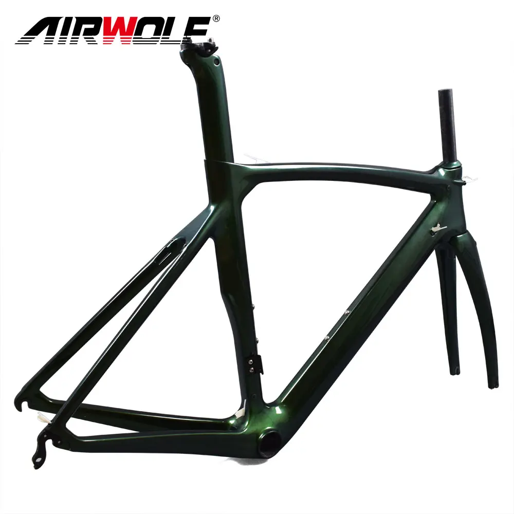 Top 2018 carbon bike chameleon frame matte or glossy finish carbon road frame BB386 carbon frame road airwolf Chinese carbon frames 2