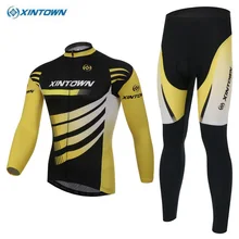 XINTOWN Мужской комплект одежды Ropa Ciclismo MTB велосипед с длинным рукавом Велоспорт Джерси комбинезон наборы размер S-4XL