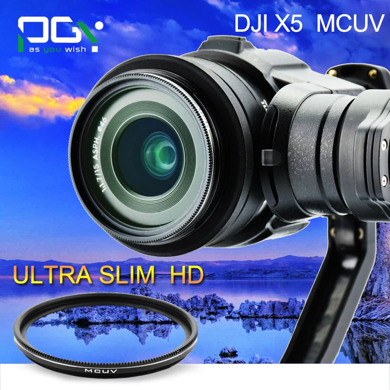 PGY MCUV Camera lens filter for osmo X5 Inspire 1 Handheld Gimbal font b RC b