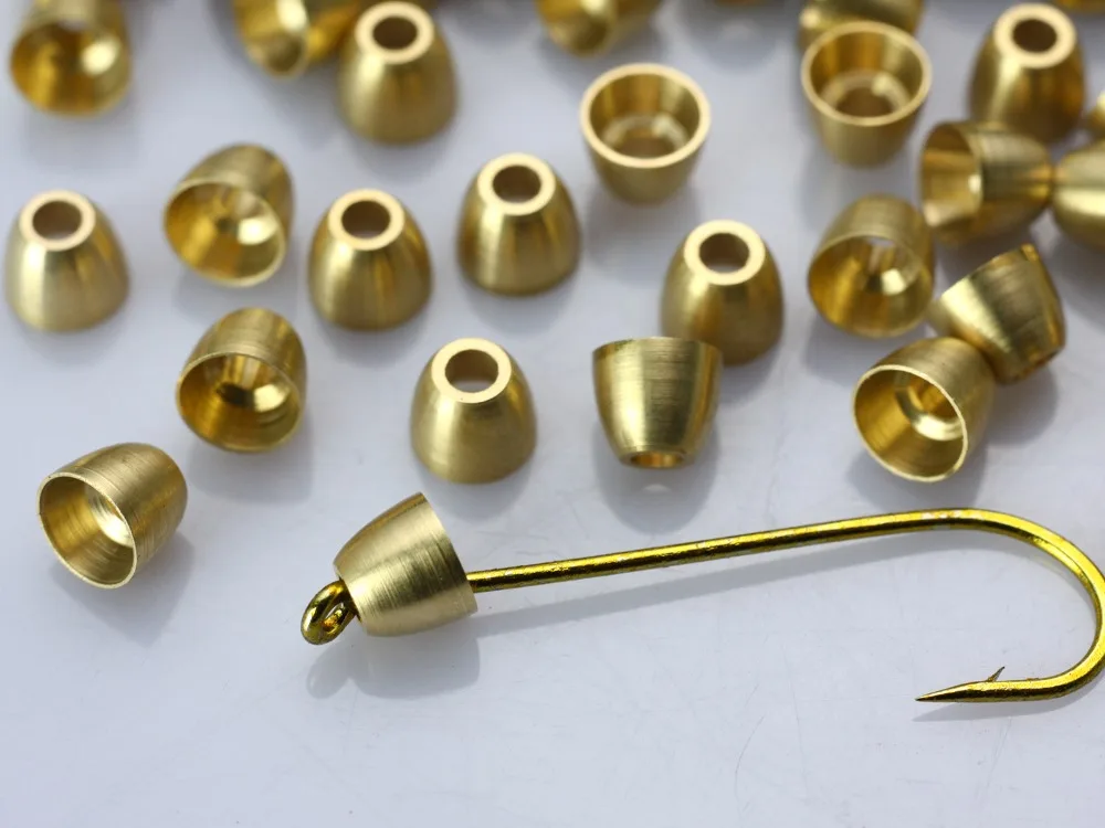 Brass Cone head for tying Tube flies, Fly tying materials;100 pcs