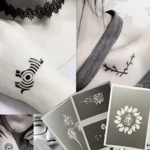 10 шт. маленькие трафареты для татуировки хны для рисования мини шаблоны трафарет для аэрографа