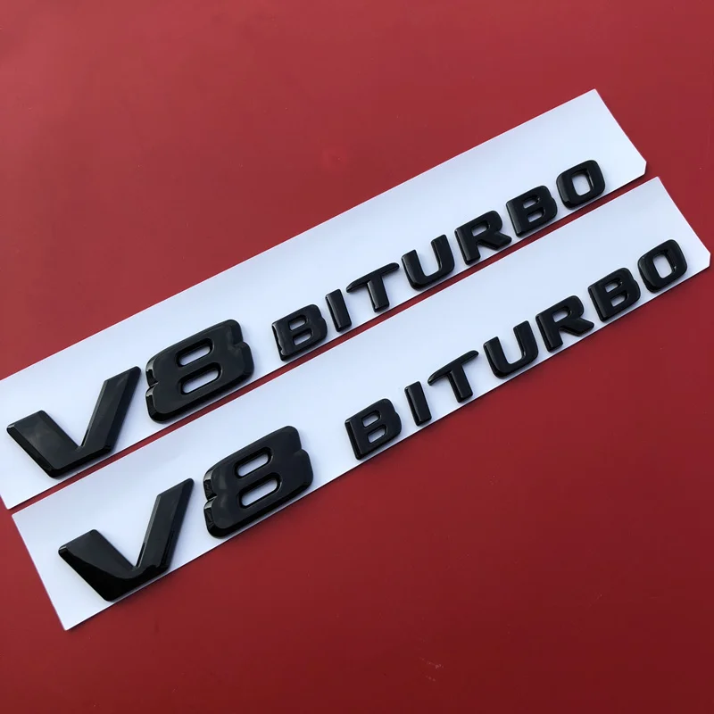 Буквенная эмблема значок для Mercedes Benz AMG G63 G65 G500 V8 V12 BITURBO автостайлинг Багажник крыло наклейка на консоль глянцевый черный