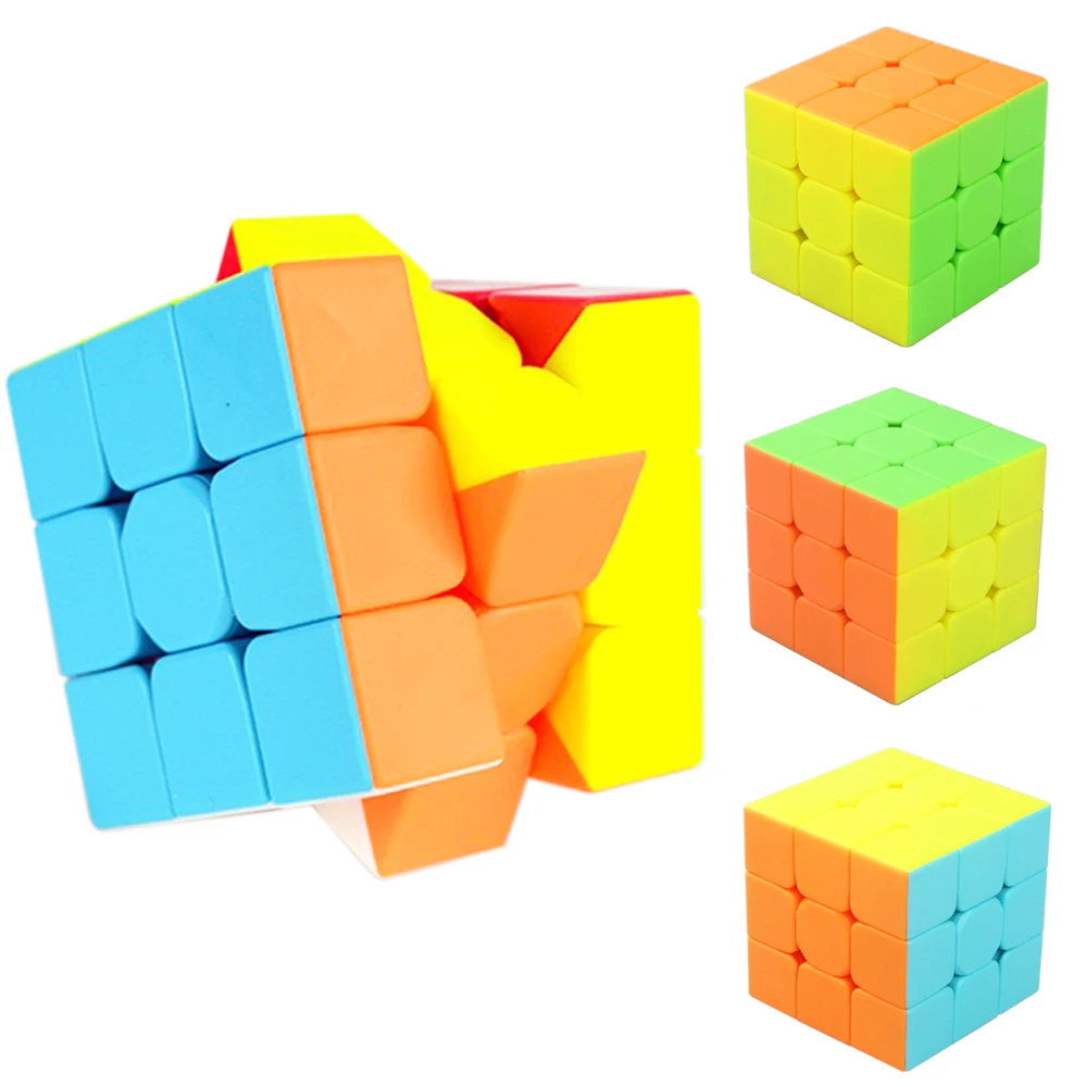Transparent Rubik Cube Antistress with Figure Number Digit for Kids Smooth Creative Magic Cube Spinner 3*3*3