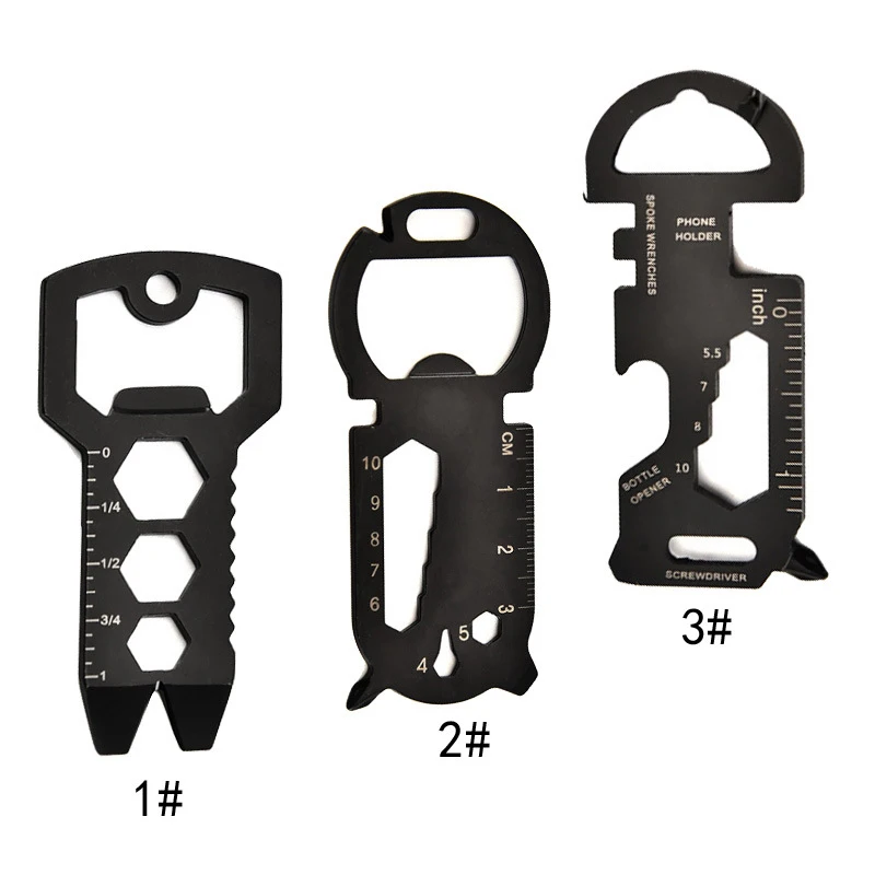 3PC Stainless steel EDC Pocket card tool kit portable outdoors Multi