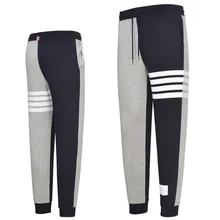 Модные брендовые спортивные штаны TB Tom, мужские повседневные спортивные штаны с панелями, спортивные штаны, спортивные штаны в полоску