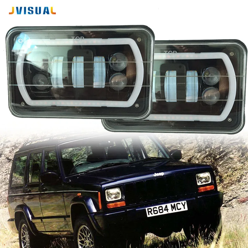 Пара 5 дюймов 4x6 автомобиля Авто дневные ходовые огни светодиодный налобный