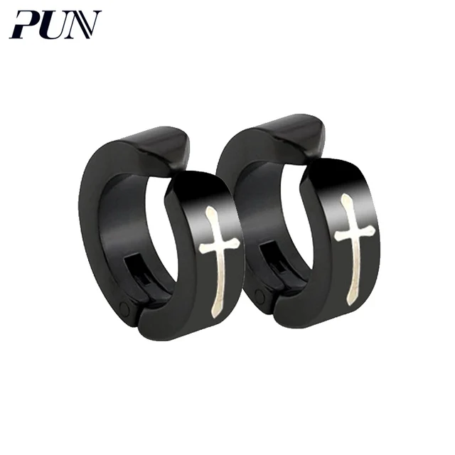 Pun Non Pierced Earrings For Men Earcuff Clip On Cartilage Pun Non Pierced Earrings For Men Earcuff Clip On Cartilage Cross Earring Clips Without Hole