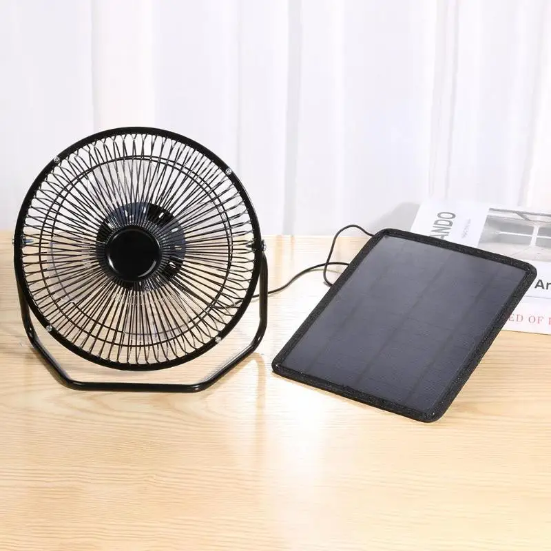 

5.5W 6V Solar Panel Fan for Home Office Outdoor Travel USB Fan Solar Charger