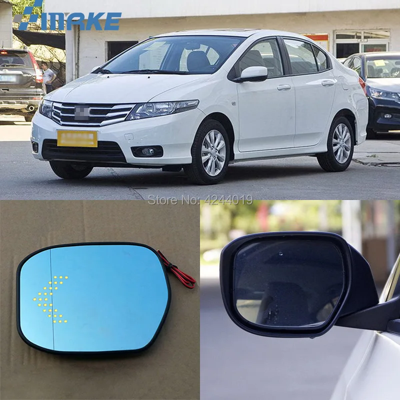 smRKE For Honda City 08 14 Car Rearview Mirror Wide Angle Hyperbola