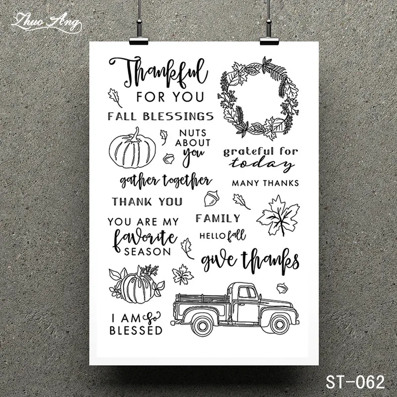 

Thankful for You Clear Stamp for Scrapbooking Rubber Stamp Seal Paper Craft Clear Stamps Card Making