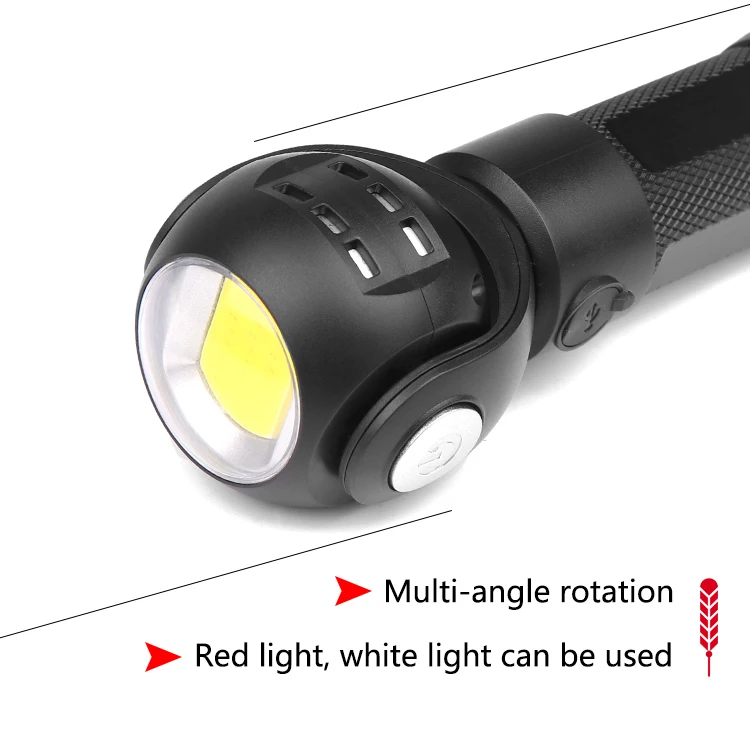 Светодио дный фонарик 360 градусов Поворот T6 + фонарь COB 9000LM Водонепроницаемый магнит светодио дный факел Открытый Перезаряжаемые 18650 или 26650