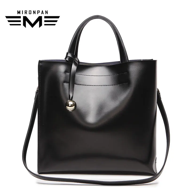 

MIRONPAN 2018 Women's Genuine Leathe Handbags Female Fashion Shopping Casual Tote Women Party Business Zipper Soft Handbags