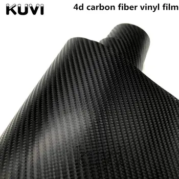 

152cm 4D Carbon Fiber Vinyl Film High Glossy Warp Motorcycle Car Stickers Accessories Waterproof Automobiles