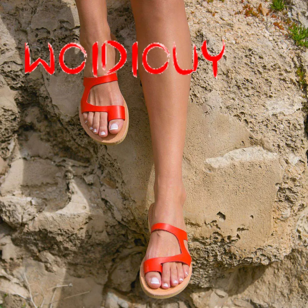 

Flip Flops Beach Shoes Female slippers sandals Summer Women Sandals Flats PU Cork Gladiator Zapatos Mujer Sandalias Plus Size 42