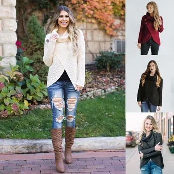 

2019 women turtleneck sweaters fashion womens top ladies style winter clothes women plus size knitted sweater korean white top