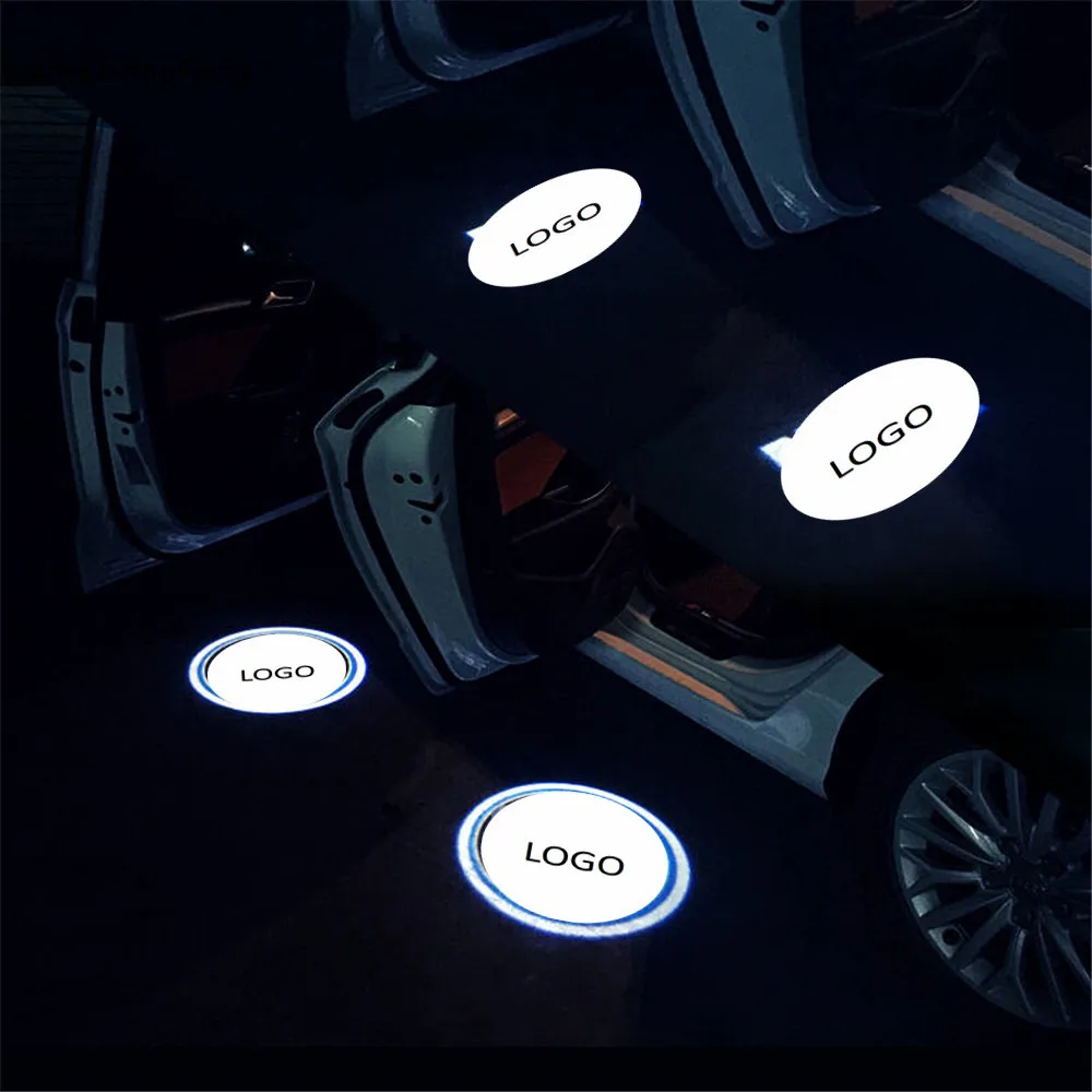 

for audi fiat for Volkswagen car accessories styling 2pcs Led styling Logo Welcome Light Door Projector Laser Ghost Shadow Lamp