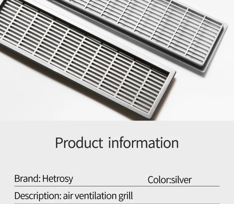 Hetrosy аппаратные средства пластик прямоугольный вентиляционное отверстие ABS вентилятор решетка крышка вентиляция для мебель открытое