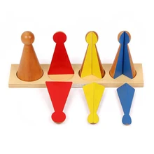 Материалы montessori деревянная кукла для счета Красочный Детский обучающий игрушка для детей дошкольного учебных пособий Деревянный инструмент