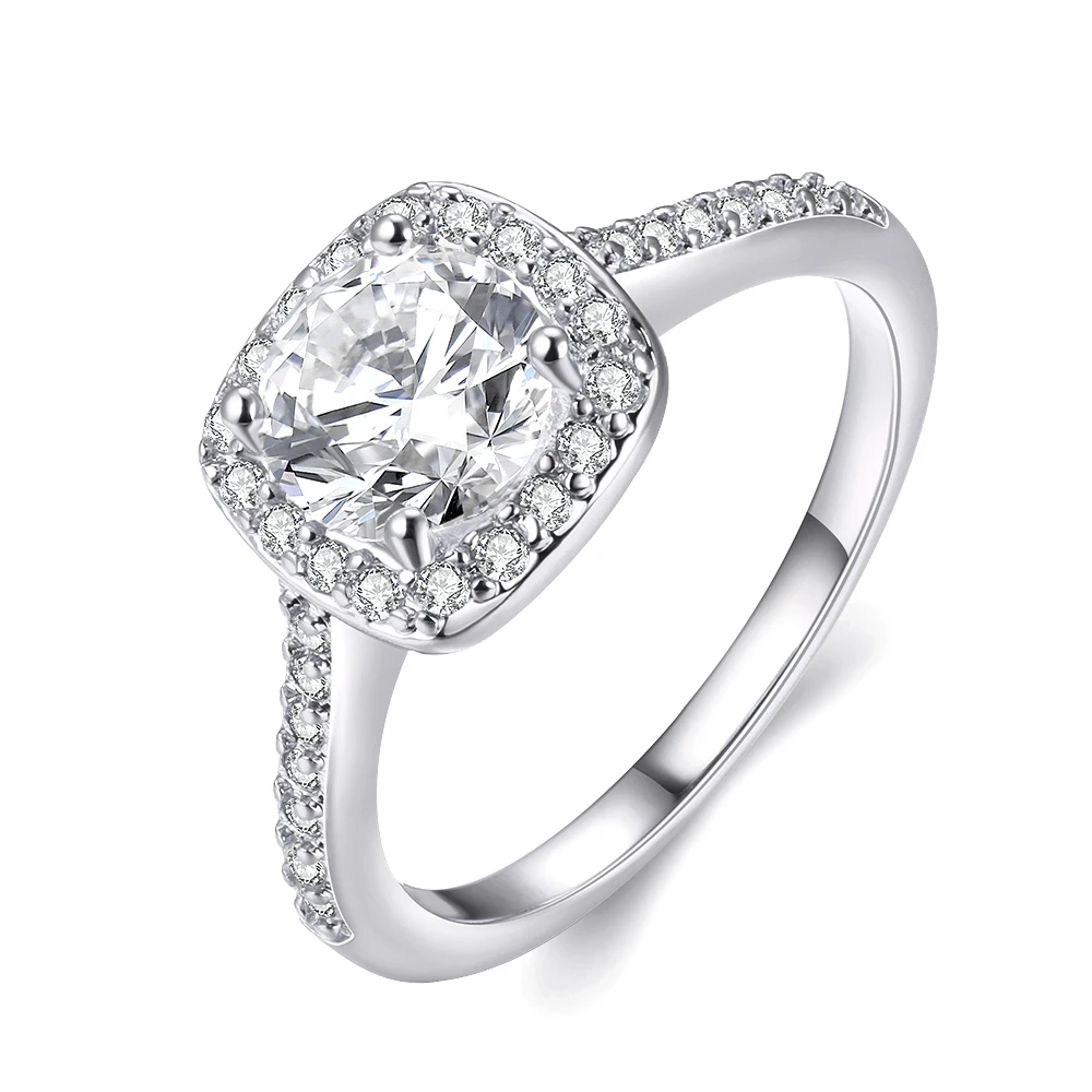

Fashion Women Rings 2016 Female Silver Plated Wedding Engagement Ring Inlaid stone send to girlfriend factory direct sale