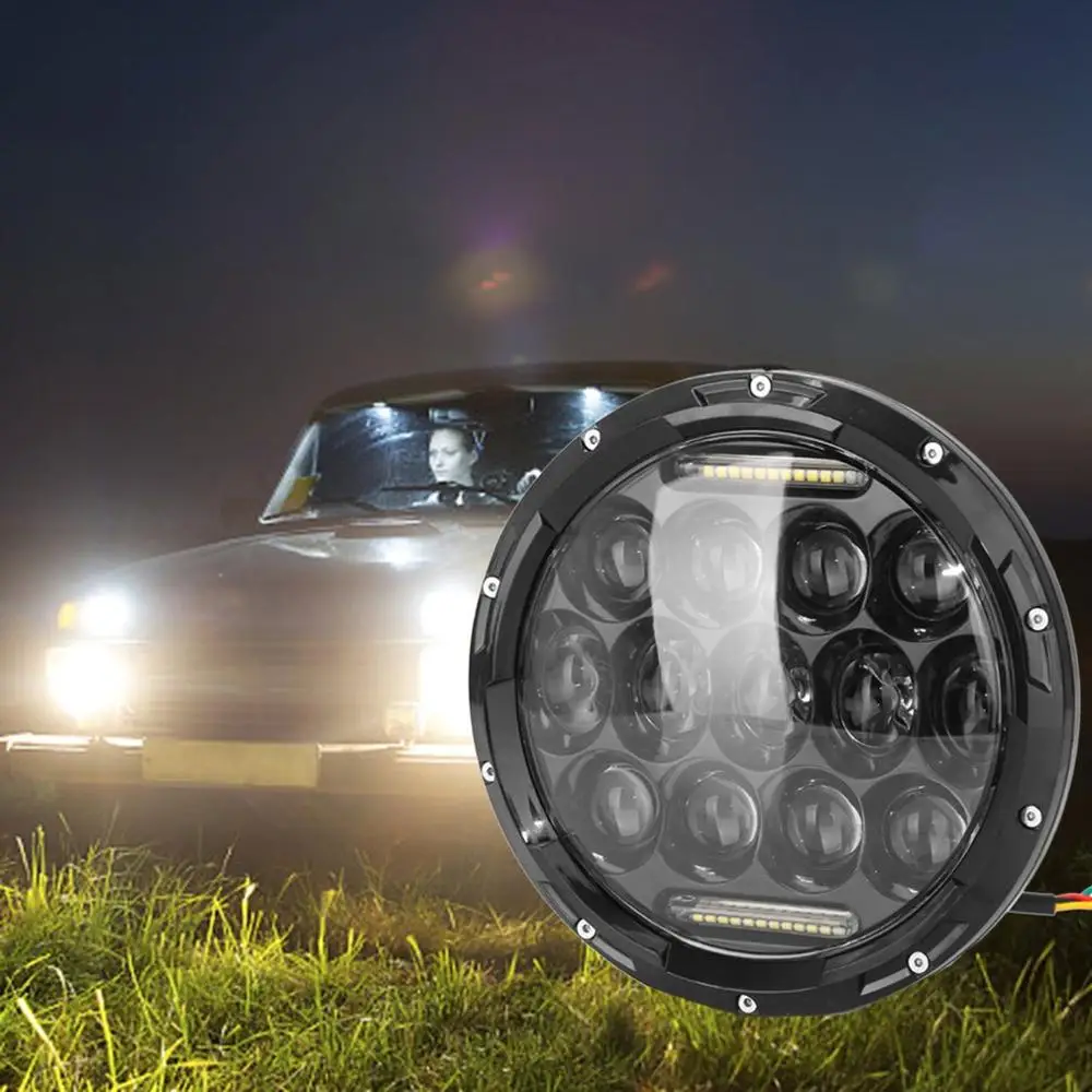 

7 Inch Round 75w Headlights Modified Led Headlight Durable Spotlights Multi-functional Led Headlight