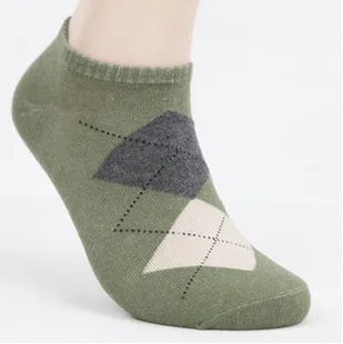 7 пар/лот Мужская мода хлопок лодыжки Носки для девочек, высококачественные мужские носки Soks мужские носки низкая и неглубоким вырезом - Цвет: Армейский зеленый