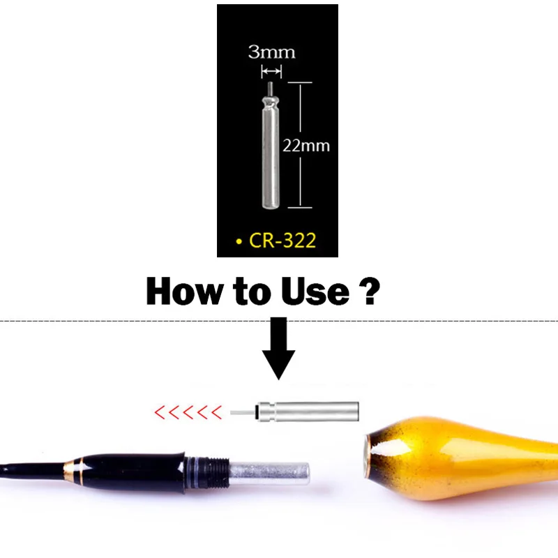 10 шт./лот CR322 батарея для рыбалки электронная батарея для рыбалки поплавок 3 в светящийся Поплавок Инструмент Ночная Рыболовная Снасть PJ182
