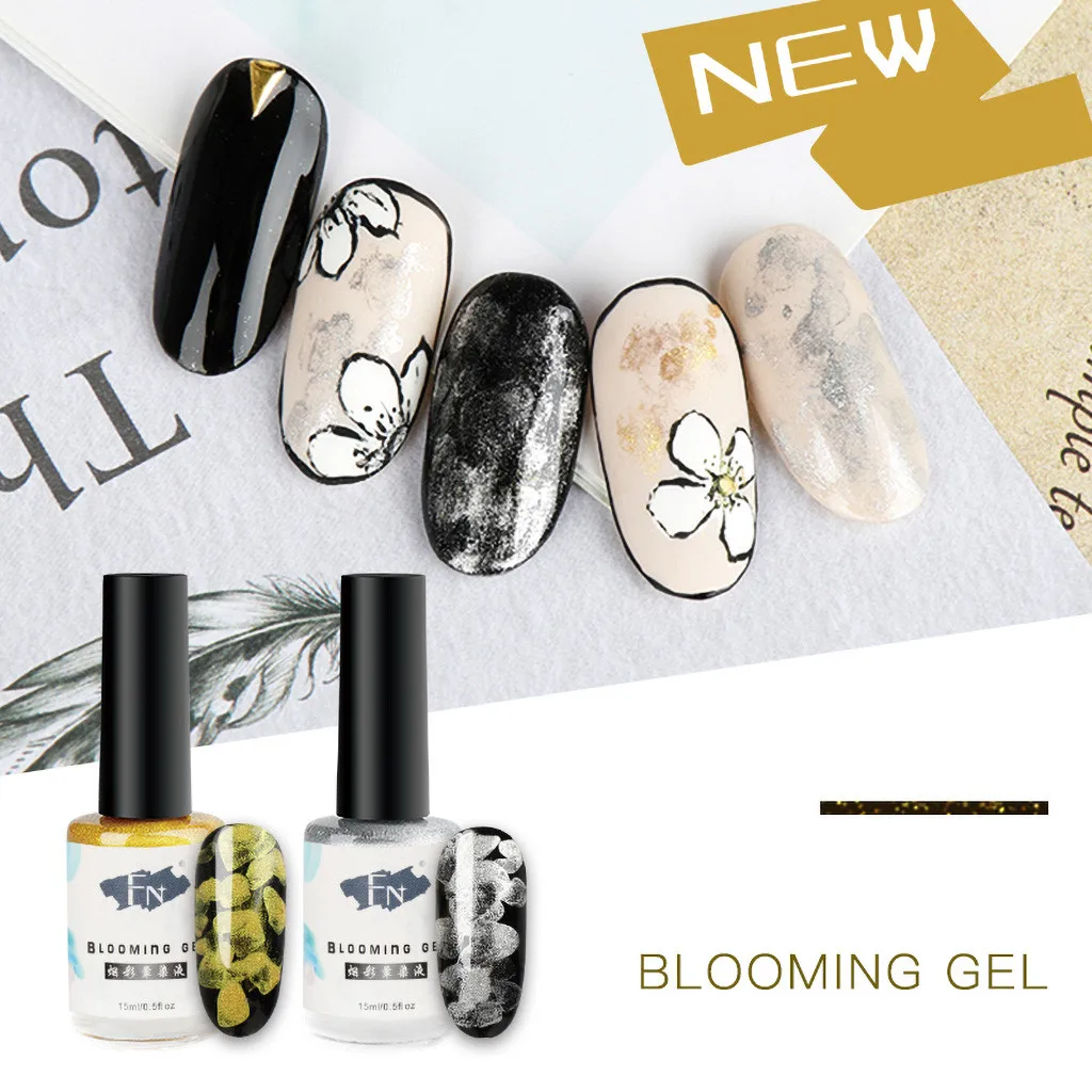 

15ml Watercolor Ink Nail Polish Metallic Blooming Gel Gold Silver Magic Smudge Bubble Varnish Manicure Decoration Nail Salon #c