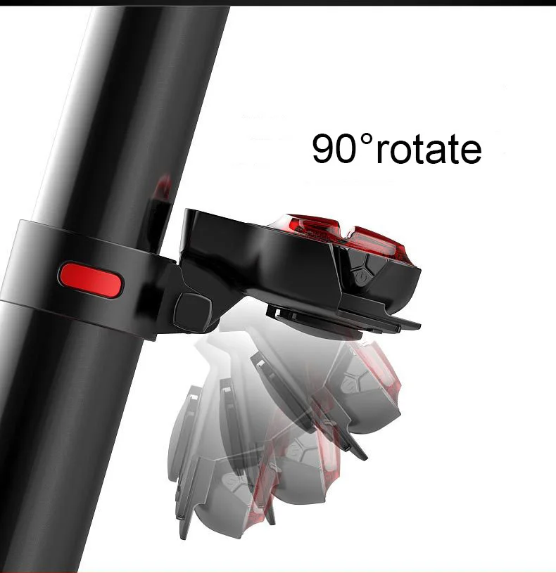 Автоматическая зарядка через usb велосипедные фары Задний фонарь непромокаемый Велоспорт интимные аксессуары тормоза индукции черПредупреждение