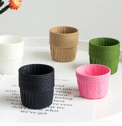 

New arrival solid color cupcake cup liner wedding birthday party cake decoration favors high temperature muffin molds supplies