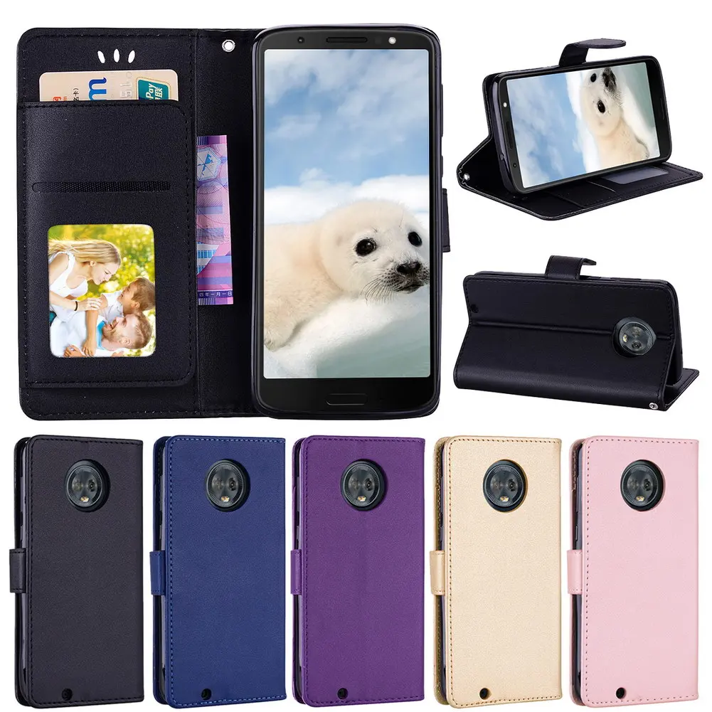 

Wallet Cover For Motorola Moto G6 2018 Flip Leather Phone Cases For Moto G6 Plus 2018 + case Magnet Book Card Coque