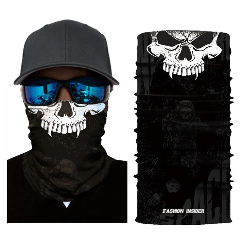 Skull Punisher Motorcycle Cycling Neck Scarf Half Face Mask Bandana Headband Cosplay Adult Masks