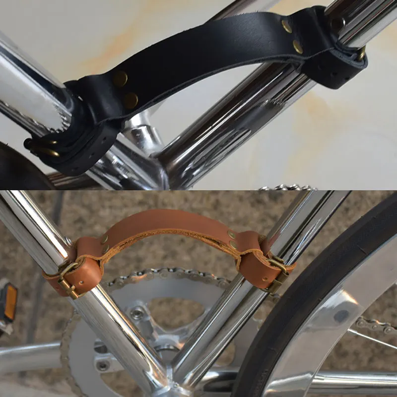 Bicycle Retro Hand Carry Leather Carrying Handle Bike Retro Accessories Equipment