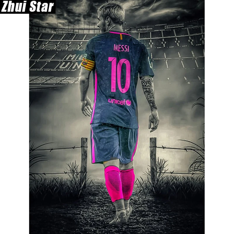 

Zhui Star 5D DIY Diamond Painting "Great footballer" Embroidery Full Square Diamond Cross Stitch Mosaic Decor Gift