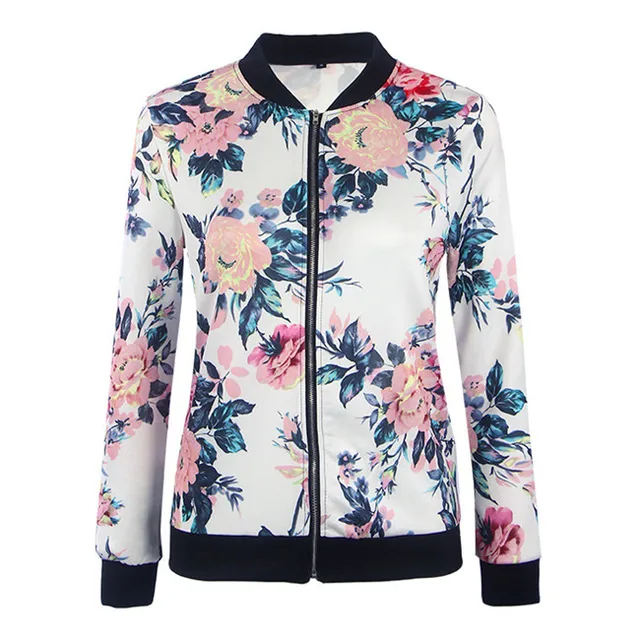 CasualFashion Women floral jackets and coats basic jacket Spring Autumn