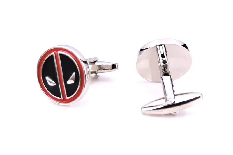 C-MAN Luxury brand Super Hero Deadpool Steel Cufflinks Men's Wedding Party Gift Shirt Cuff Links