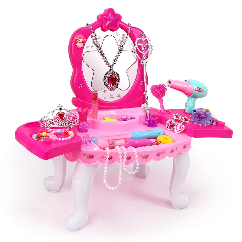 Coiffeuse De Princesse Pour Filles Ensemble De Maquillage Jouets De Beaute Coffret Cadeau D Anniversaire Pour Enfants Aliexpress
