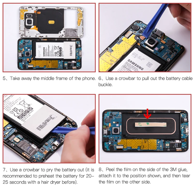 NOHON литий-полимерный аккумулятор для samsung Galaxy S6 G920F S6 Edge Plus G928F S7 G930F S7 Edge G935F S8 G950F Сменные Аккумуляторы